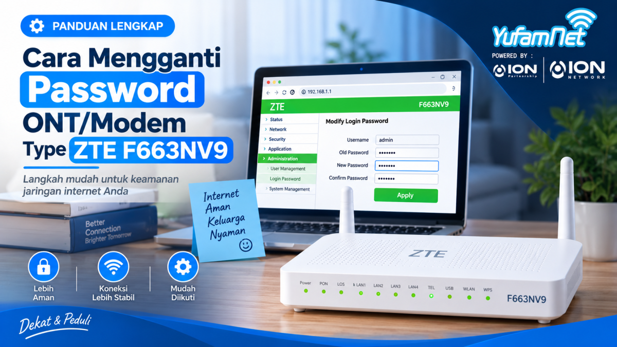 Cara Mengganti Password ONT/Modem Type ZTE F663NV9