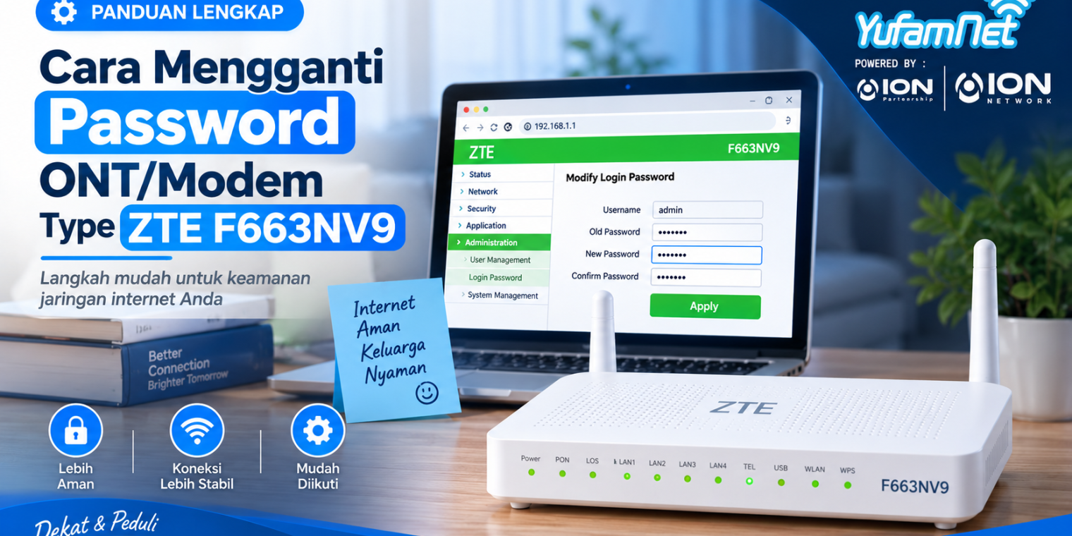 Cara Mengganti Password ONT/Modem Type ZTE F663NV9